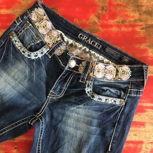 28/6 Grace in LA embellished boot cut Jean